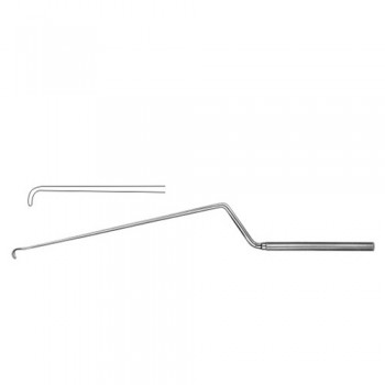 Landolt Micro Hook Bayonet Shaped - Blunt - Malleable Stainless Steel, 26 cm - 10 1/4"